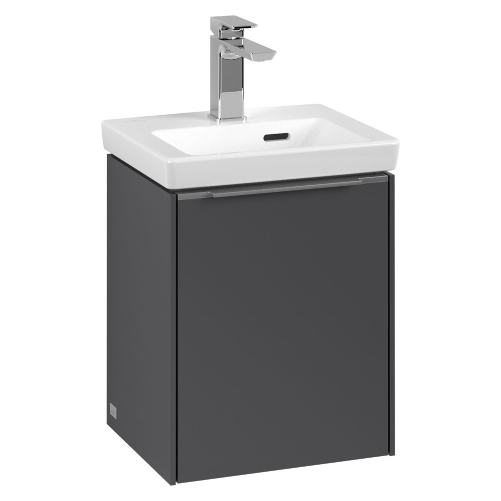 Cutout image of Villeroy & Boch Subway 3.0 Graphite 370mm Wall-Hung Basin Vanity Unit